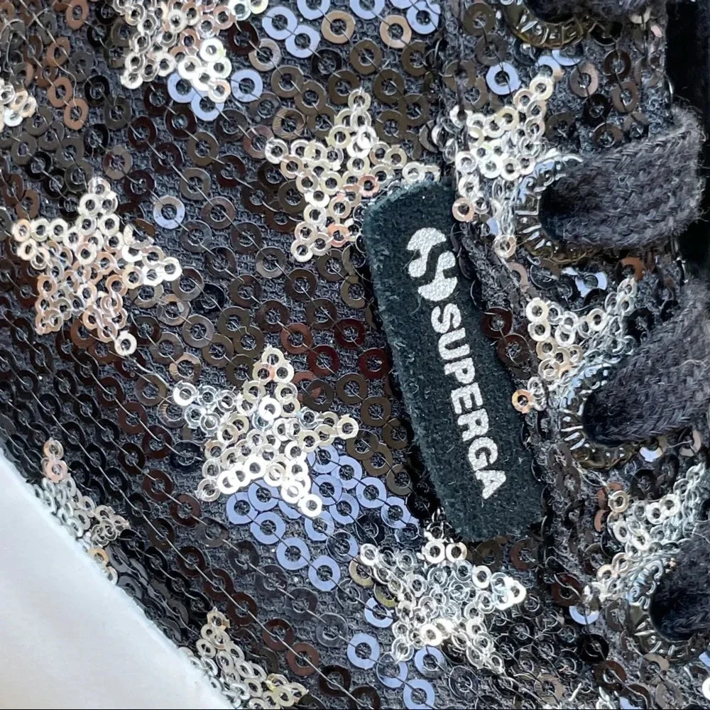 Superga girls sequins star high top sneakers 2.5 - Picture 8 of 8